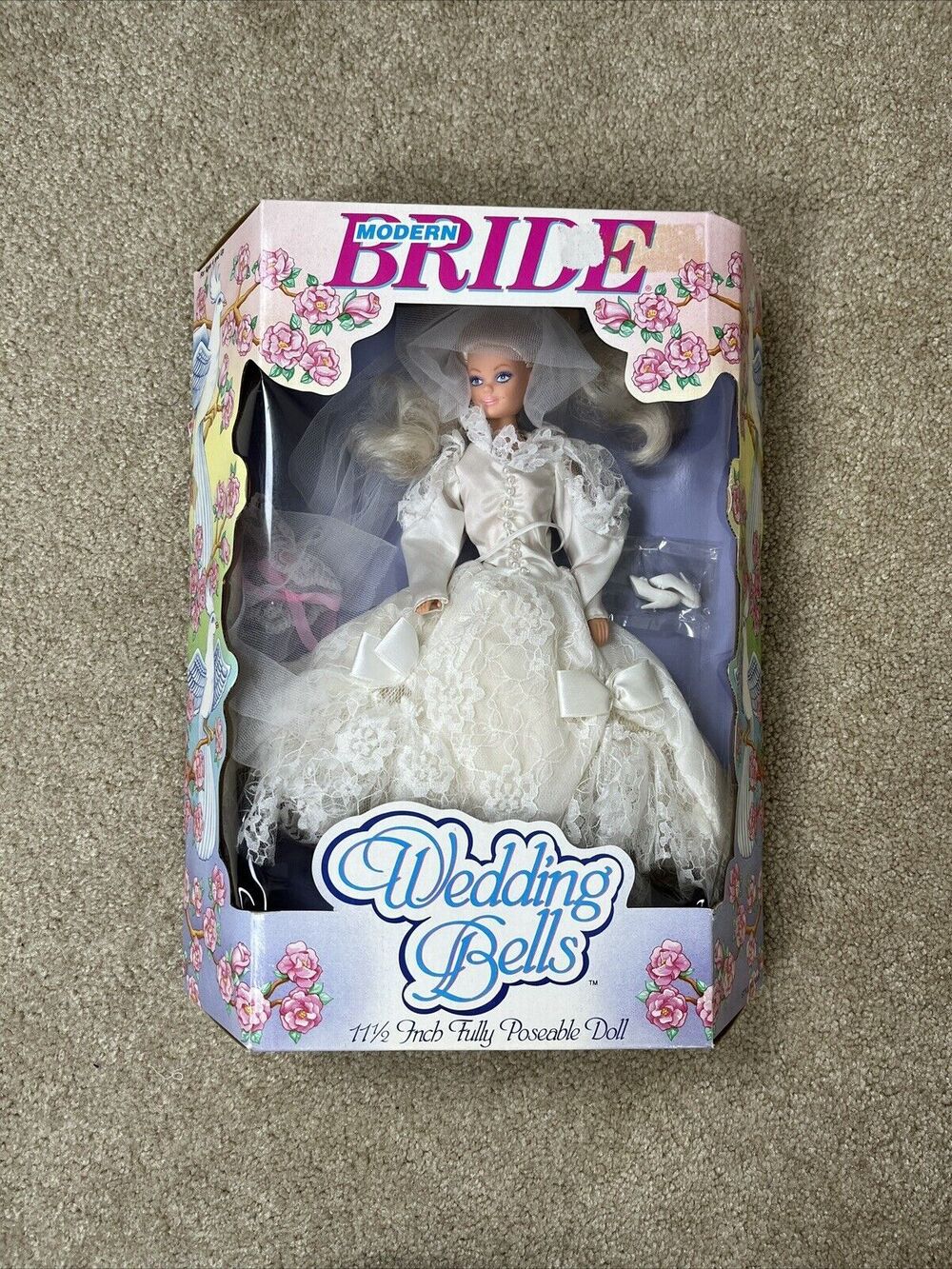 VTG Rare NIB Modern Bride‎ 1990 Wedding Bells 11 ½ Inch Fully Poseable Doll 6009